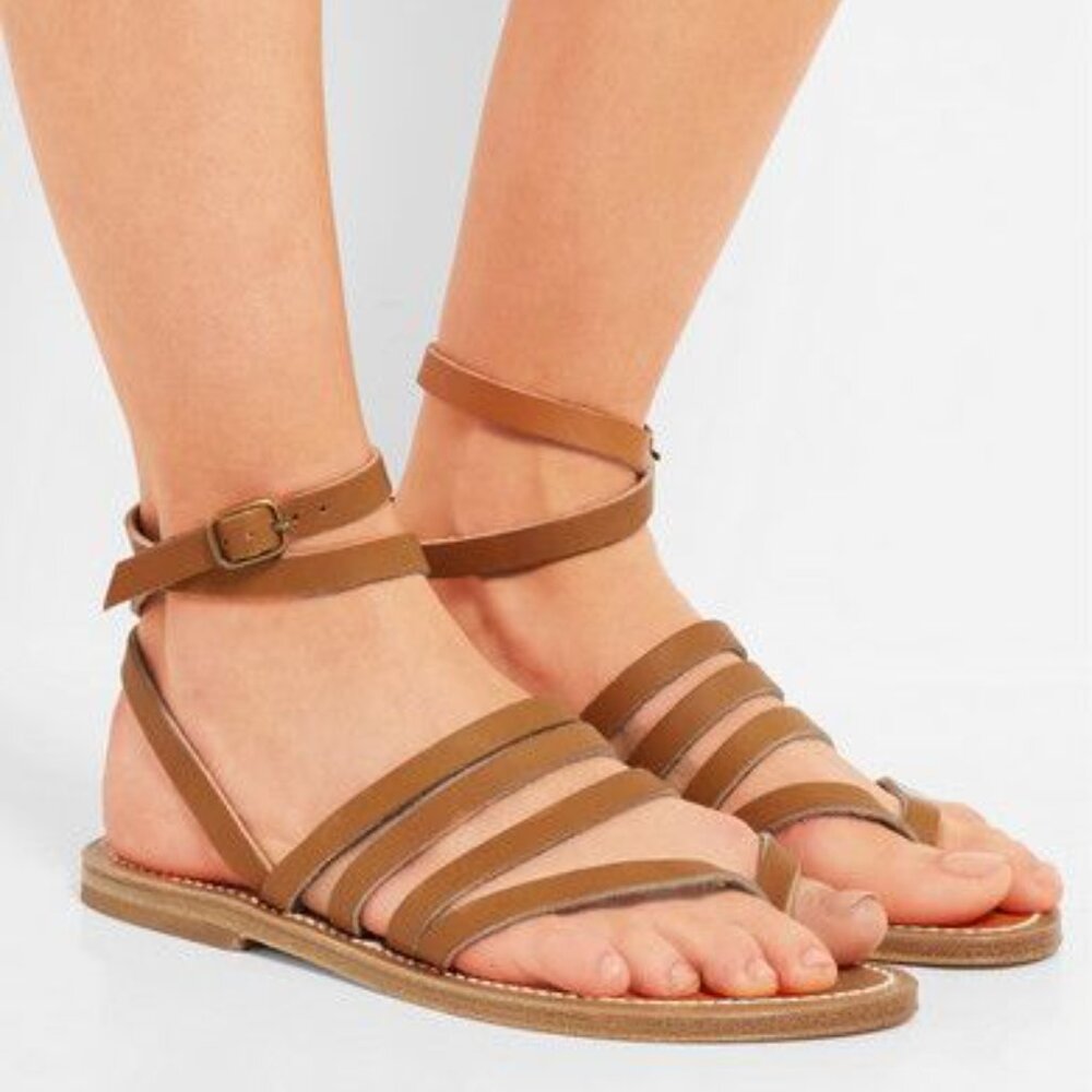 K. JACQUES HESPERIDE LEATHER SANDALS